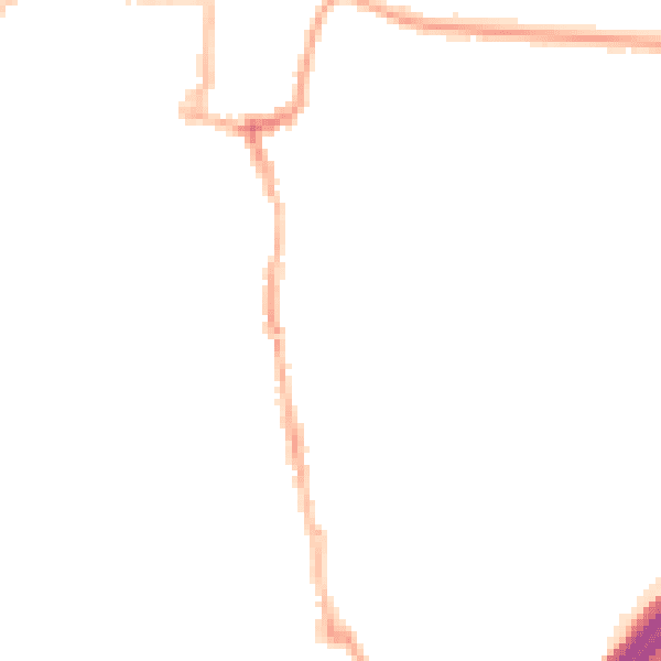 Night-time road noise heatmap for SO23 0JE