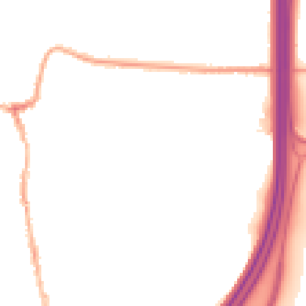 Night-time road noise heatmap for SO23 0JG