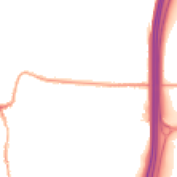 Night-time road noise heatmap for SO23 0JX