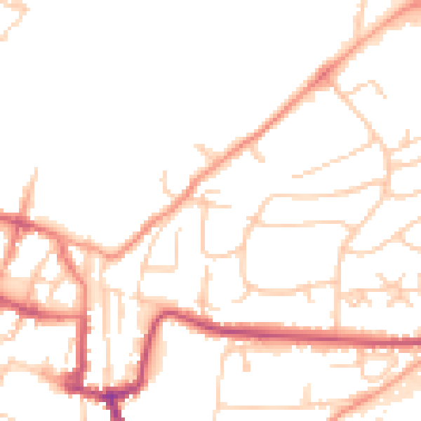 Daytime road noise heatmap for SO23 0NF
