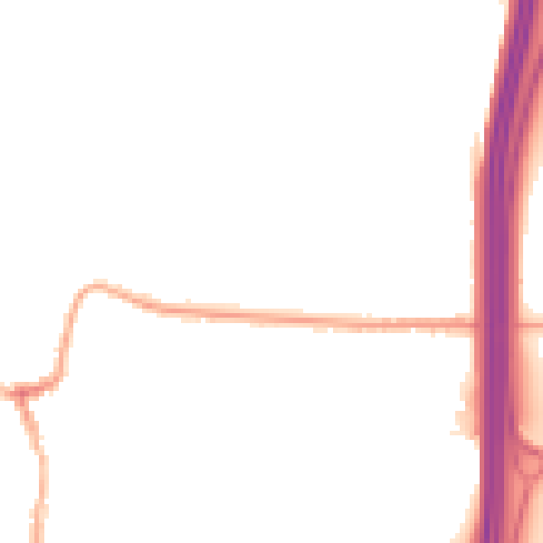Night-time road noise heatmap for SO23 0PE