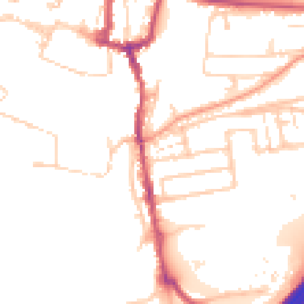 Daytime road noise heatmap for SO23 0PR
