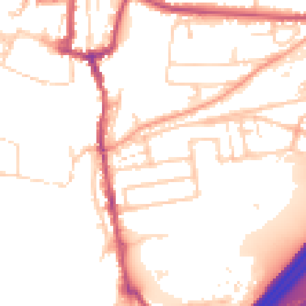Daytime road noise heatmap for SO23 0PW
