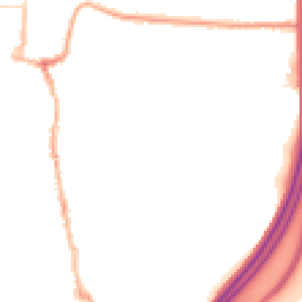 Night-time road noise heatmap for SO23 0QB