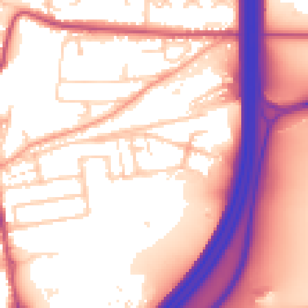 Daytime road noise heatmap for SO23 0QT