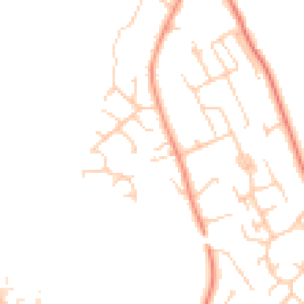 Daytime road noise heatmap for SO23 7FR