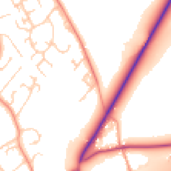 Daytime road noise heatmap for SO23 7GQ