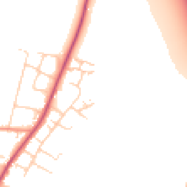 Daytime road noise heatmap for SO23 7HE