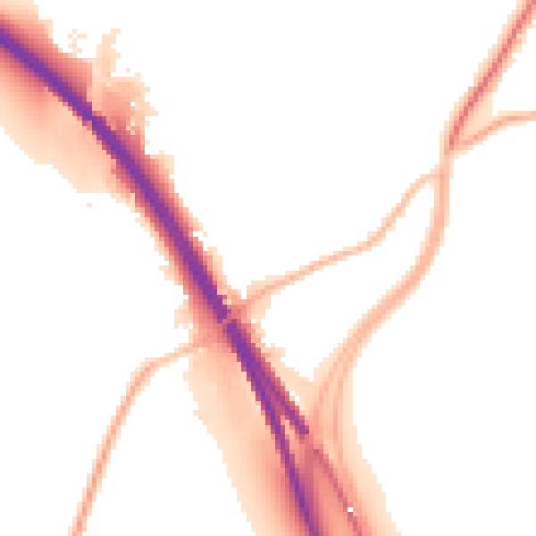 Night-time road noise heatmap for SO23 7HX