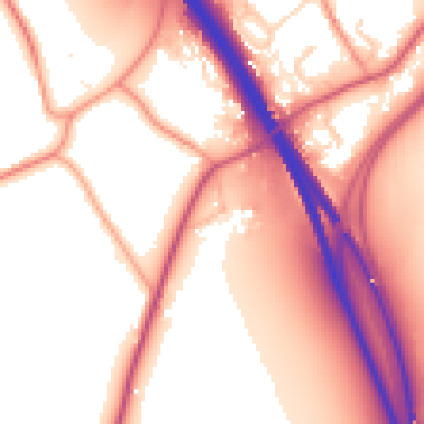 Daytime road noise heatmap for SO23 7JW
