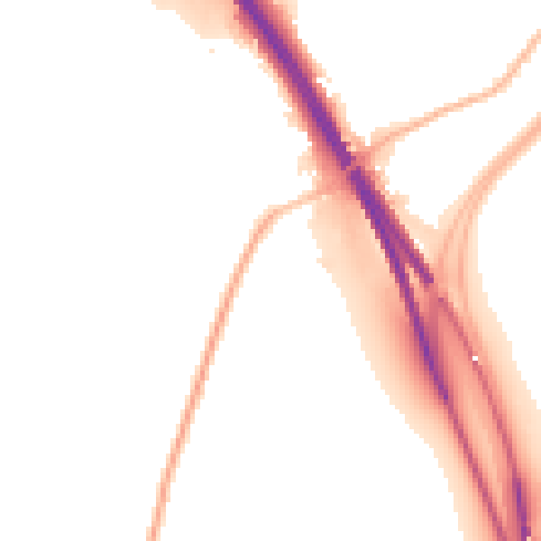Night-time road noise heatmap for SO23 7JW