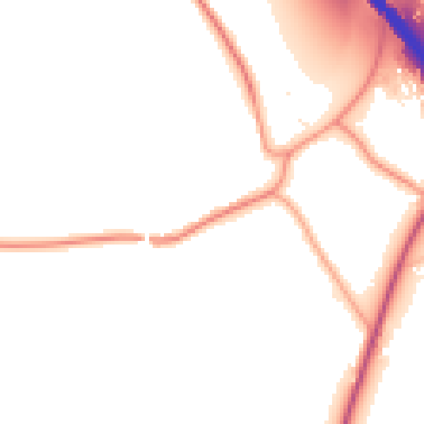 Daytime road noise heatmap for SO23 7JY