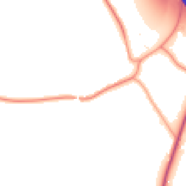 Daytime road noise heatmap for SO23 7JZ