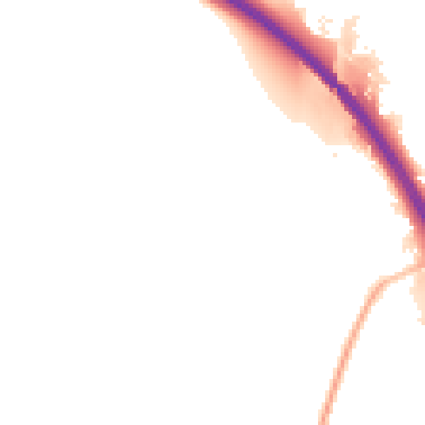 Night-time road noise heatmap for SO23 7LA