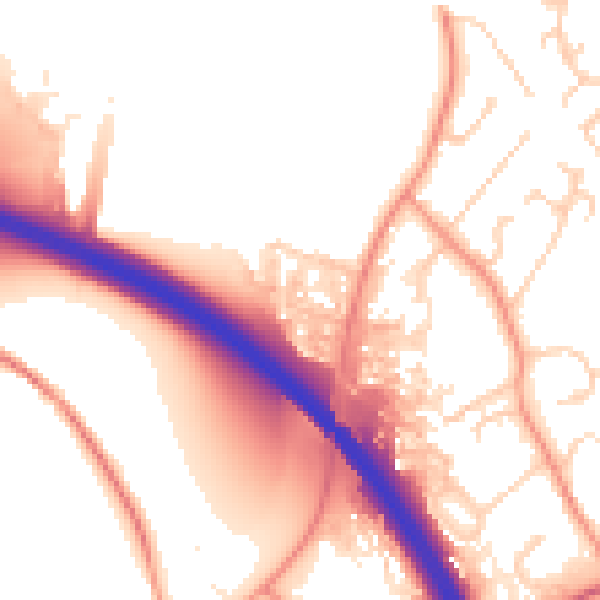Daytime road noise heatmap for SO23 7LG