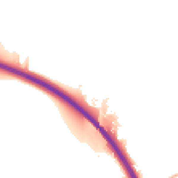 Night-time road noise heatmap for SO23 7LG