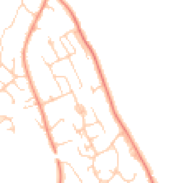 Daytime road noise heatmap for SO23 7LP
