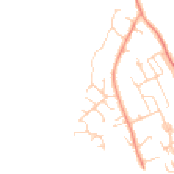Daytime road noise heatmap for SO23 7NN