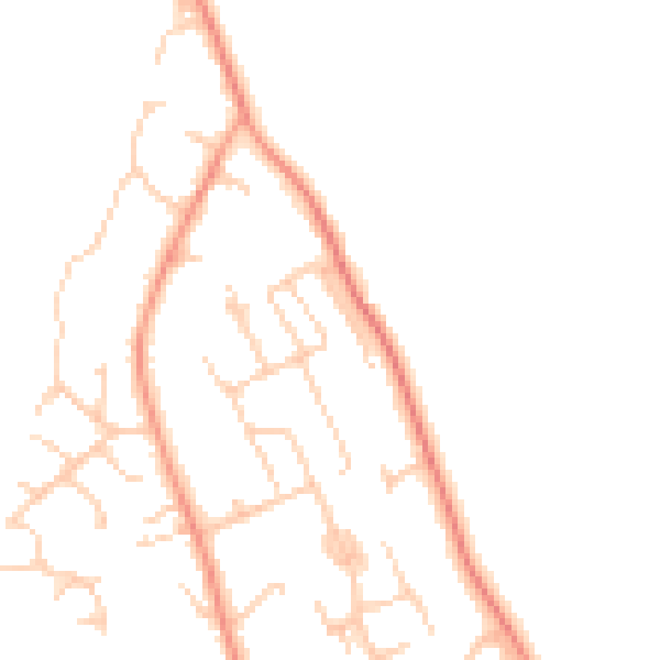 Daytime road noise heatmap for SO23 7NX