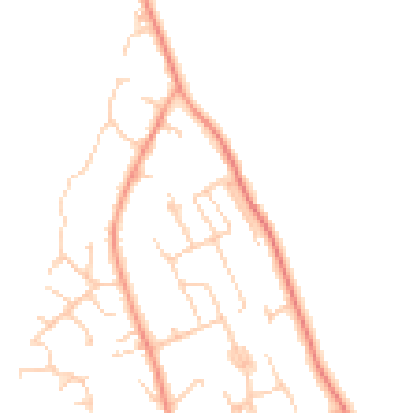 Daytime road noise heatmap for SO23 7NY