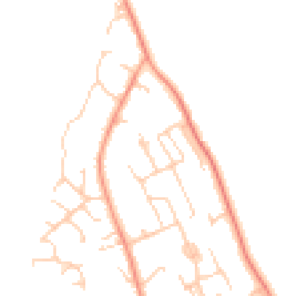 Daytime road noise heatmap for SO23 7PD