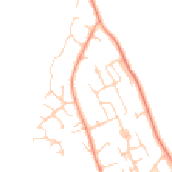 Daytime road noise heatmap for SO23 7PE