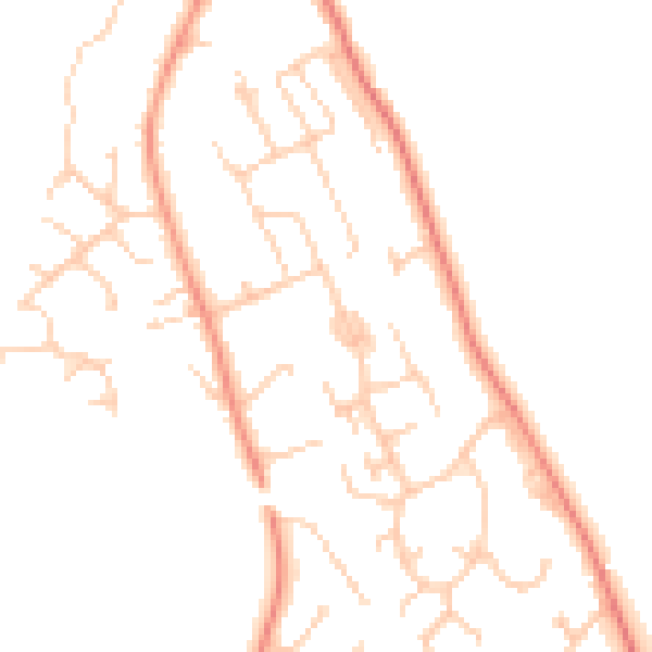 Daytime road noise heatmap for SO23 7PH