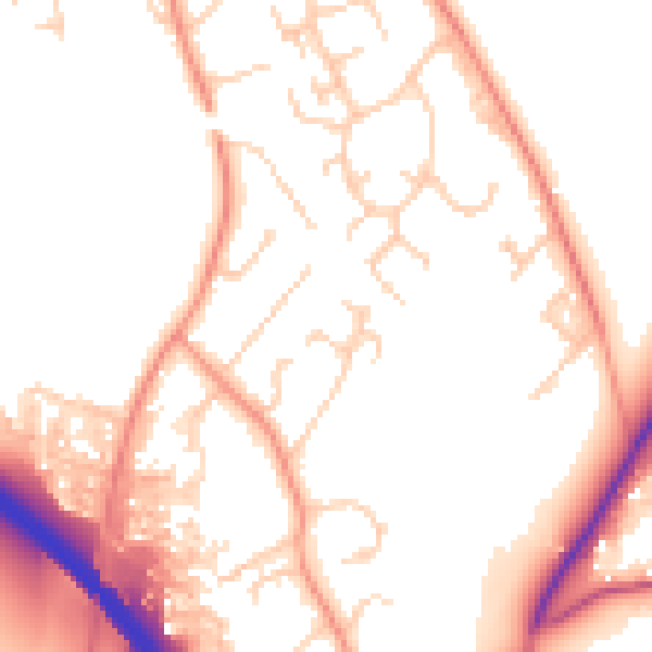 Daytime road noise heatmap for SO23 7PY