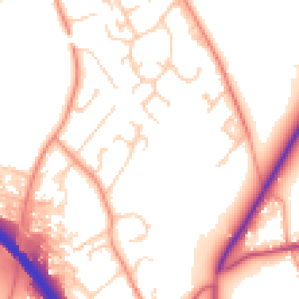 Daytime road noise heatmap for SO23 7QH