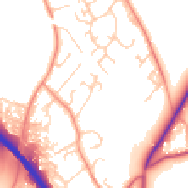 Daytime road noise heatmap for SO23 7QP