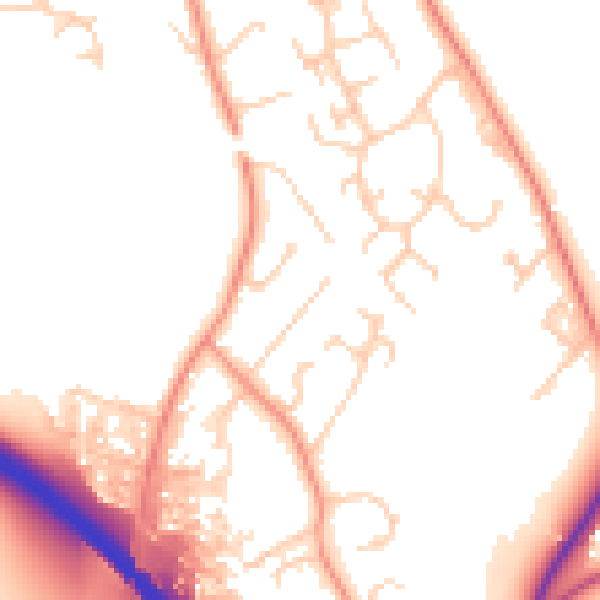 Daytime road noise heatmap for SO23 7QZ