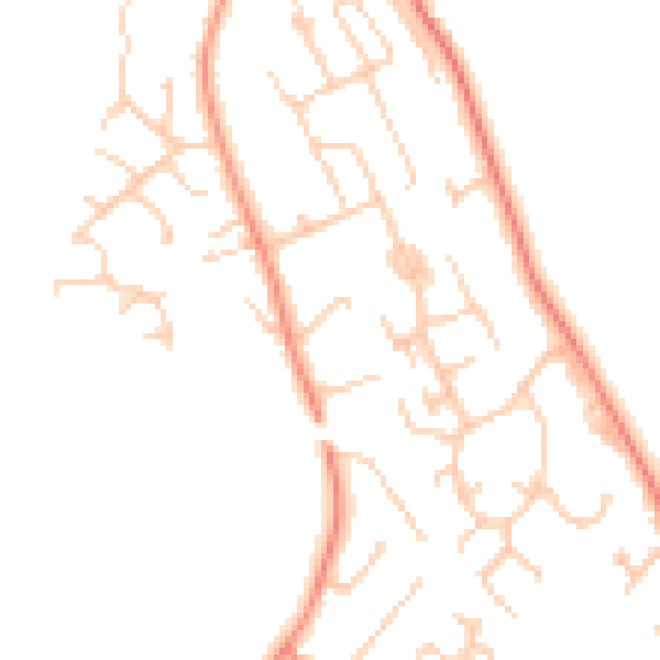 Daytime road noise heatmap for SO23 7RE