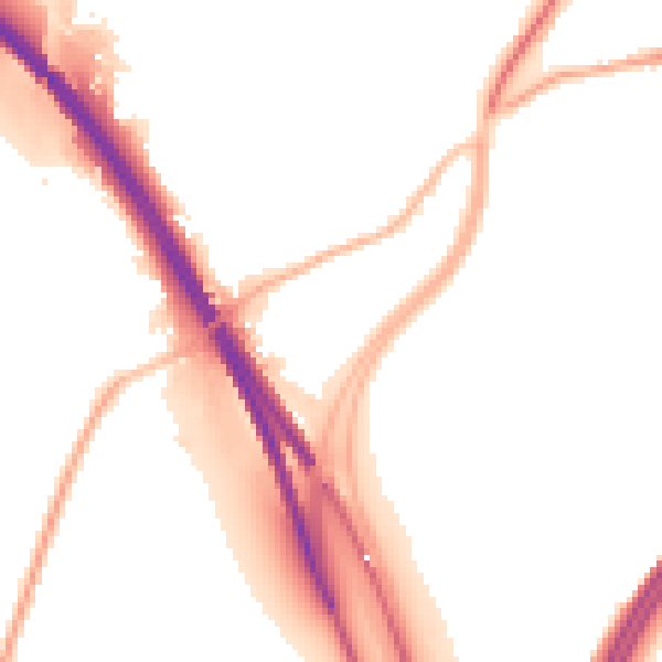 Night-time road noise heatmap for SO23 7TT