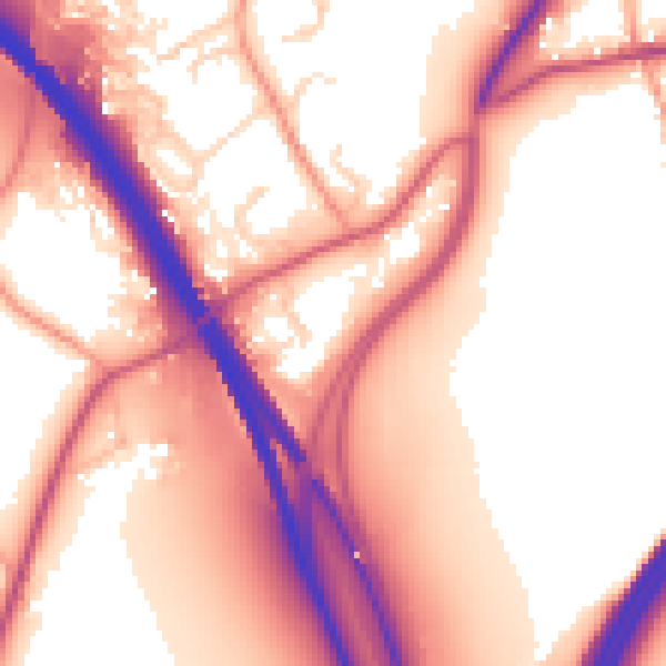 Daytime road noise heatmap for SO23 7TU