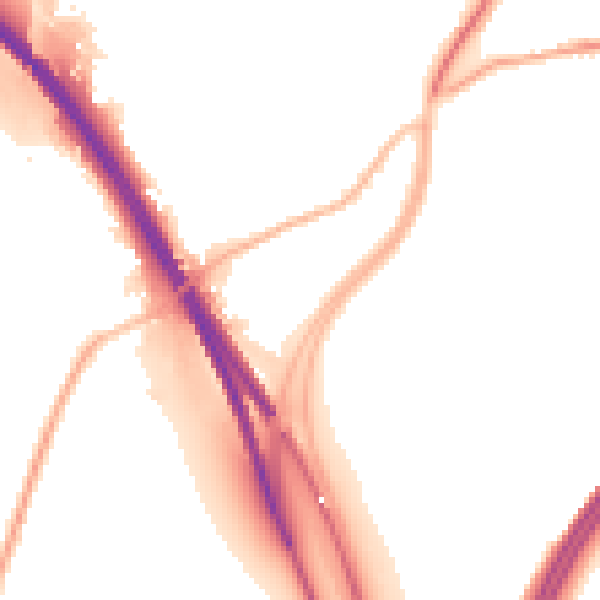 Night-time road noise heatmap for SO23 7TU