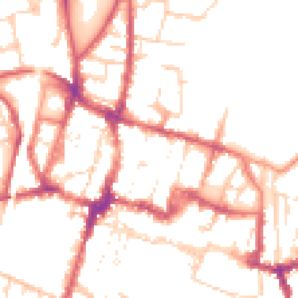 Daytime road noise heatmap for SO23 8AX