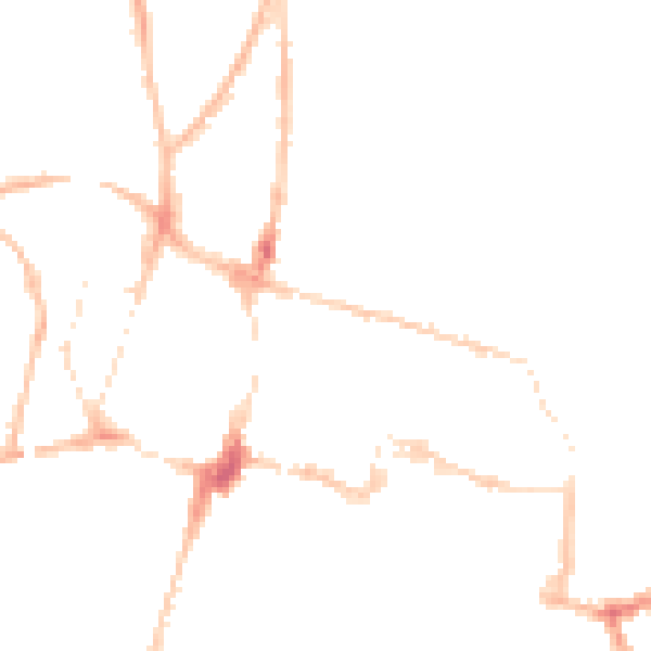 Night-time road noise heatmap for SO23 8BP