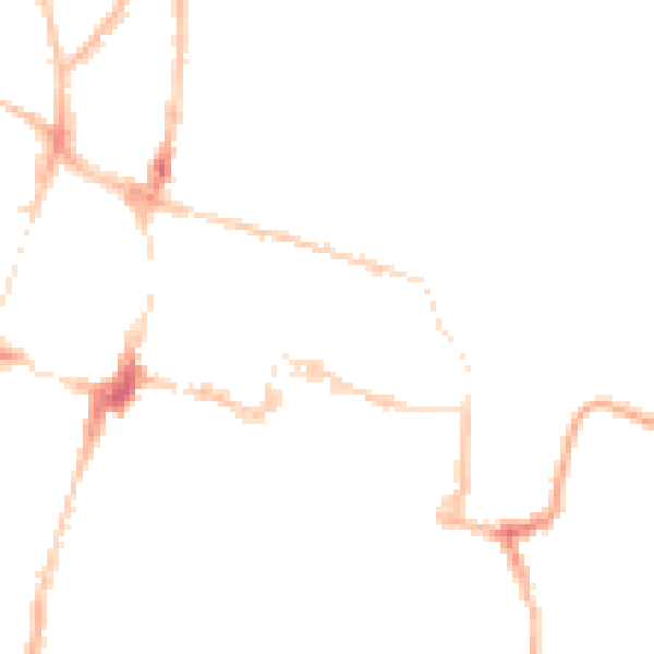 Night-time road noise heatmap for SO23 8DH