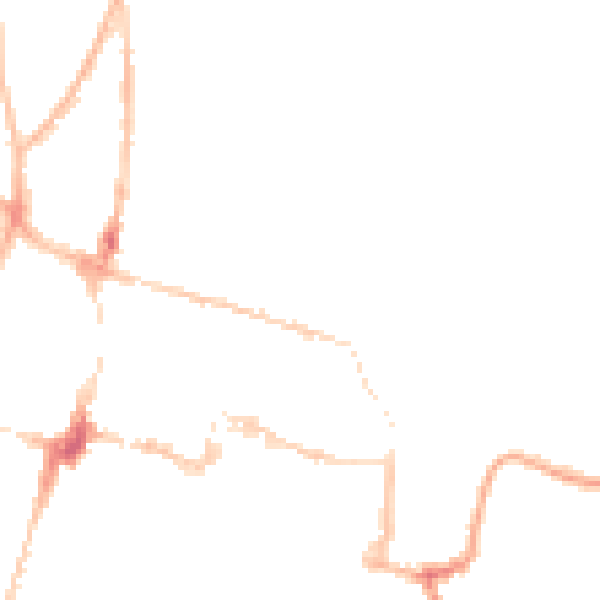 Night-time road noise heatmap for SO23 8DJ
