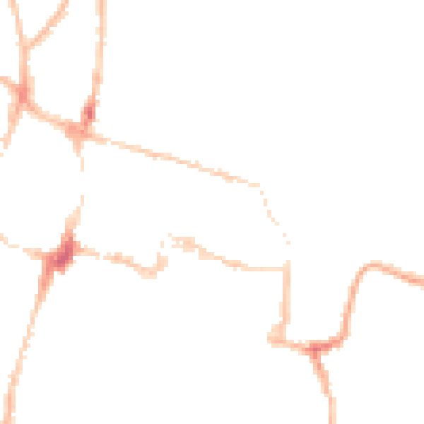 Night-time road noise heatmap for SO23 8DQ