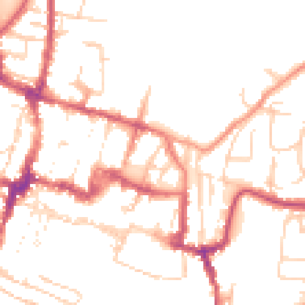 Daytime road noise heatmap for SO23 8DR