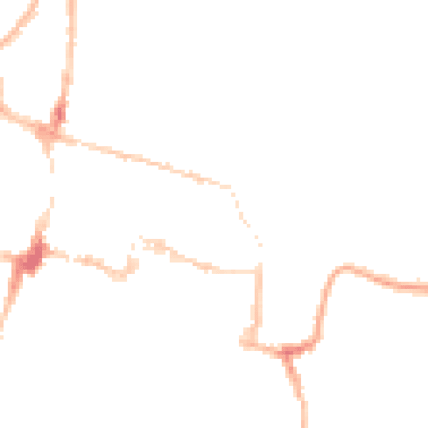 Night-time road noise heatmap for SO23 8DR