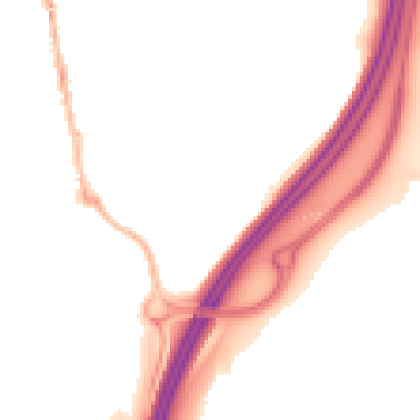 Night-time road noise heatmap for SO23 8RB