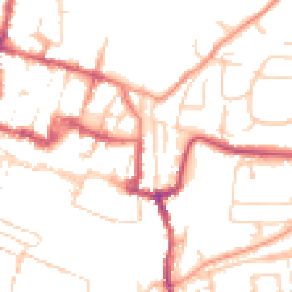 Daytime road noise heatmap for SO23 8RE