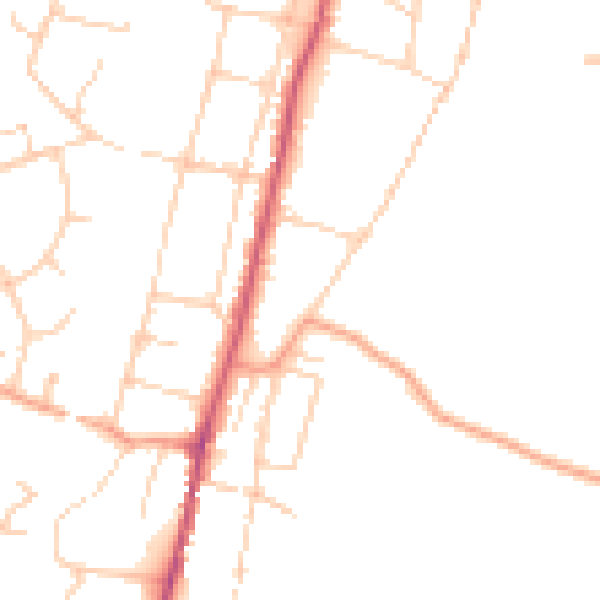 Daytime road noise heatmap for SO23 9BW