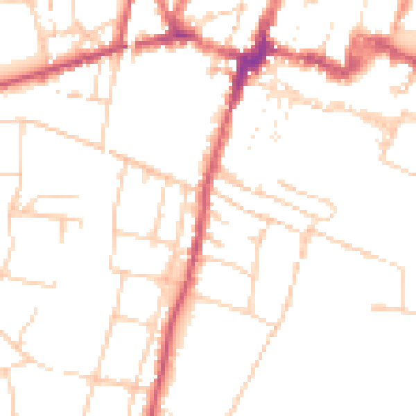 Daytime road noise heatmap for SO23 9JR