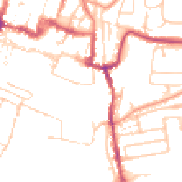 Daytime road noise heatmap for SO23 9LP