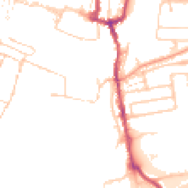 Daytime road noise heatmap for SO23 9NF