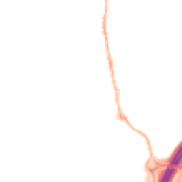 Night-time road noise heatmap for SO23 9NN