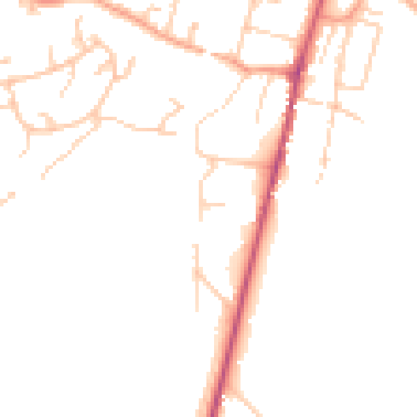 Daytime road noise heatmap for SO23 9RG